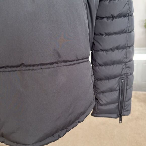 Express Leather Puffer Winter Moto Jacket - Picture 6 of 10